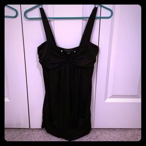 Silky Black Tank Top